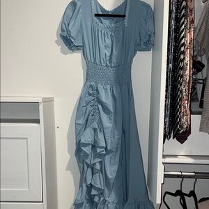 Elegant Blue Women's Dress
